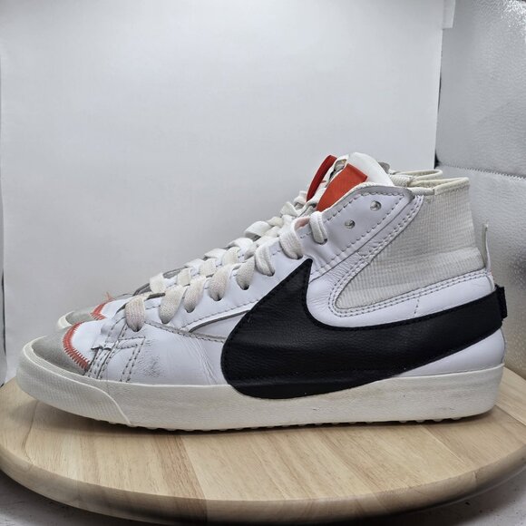 Nike Blazer Mid 77 Jumbo White Black Size 13 Mens Sneakers 2021 DD3111-100 - Picture 1 of 9